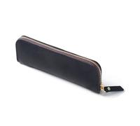 Srcasy Trousse en Cuir De Qualité Supérieure, Étui De Protection pour Stylo Rétro, Papeterie Portable Organisateur De Papeterie, Trousse à Stylos, pour Stylos Plume Crayons (Noir)