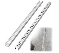 SRDCAIM Caniveau Exterieur Kit de Caniveau avec Embout/Sortie Mesure Gouttière de Dérivation d'eau pour Allée, Caniveaux de Tranchée en Acier Inoxydable(15x8x100cm/5.9x3.1x39.4in)