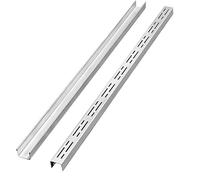 SRDCAIM Caniveau Exterieur Kit de caniveaux de terrasse en Acier Inoxydable système de tranchées de Drainage à Profil Bas, Grille de Drainage Fine for Cour, allée, Garage(15x5x100cm/5.9x2x39.4in)