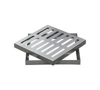 SRDCAIM Caniveau Exterieur Kit Siphon et grilles pour allée - Kit de Siphon Professionnel Robuste et résistant Siphon de Sol de Garage/Douche Robuste(40x30x3cm/15.7x11.8x1.2in)