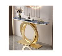 SRDCAIM Console Meuble Console d'entrée Moderne, Table étroite pour Couloir, Tables d'appoint contemporaines pour Salon, Hall d'entrée ou Balcon(Gold+Blue,100cm/39.4in)
