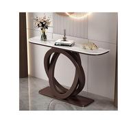 SRDCAIM Console Meuble Console d'entrée Moderne, Table étroite pour Couloir, Tables d'appoint contemporaines pour Salon, Hall d'entrée ou Balcon(Brown+White,120cm/47.2in)