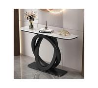 SRDCAIM Console Meuble Console d'entrée Moderne, Table étroite pour Couloir, Tables d'appoint contemporaines pour Salon, Hall d'entrée ou Balcon(Black+White,100cm/39.4in)