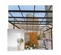 SRDCAIM Panneaux de toiture en Polycarbonate de 2 mm d'épaisseur, Transparents, pour serres extérieures, toitures de terrasses, cloisons, pergolas et auvents(Clear,1x3m/3.28x9.84ft)