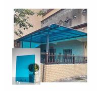 SRDCAIM Panneaux de toiture en Polycarbonate de 2 mm d'épaisseur, Transparents, pour serres extérieures, toitures de terrasses, cloisons, pergolas et auvents(Blauw,0.6x10m/1.97x32.8ft)