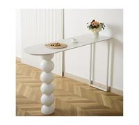 SRDCAIM Table de Bar Moderne avec Pieds en Colonne Romaine, Table Haute étroite avec Plateau en Ardoise, Cadre en Acier au Carbone A3 pour Cuisine, café ou entrée(160cm/63in)