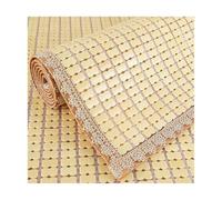 SRDCAIM Tapis de Couchage en Bambou, Matelas de Mahjong Lisse et rafraîchissant pour l'été, Tapis de Mahjong Respirant et Pliable, Matelas de climatisation pour lit(Giallo,90x120cm/35x47in)