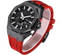 SRDRK Boîtier de montre en acier inoxydable Gen 5 + kit de modification de bracelet en caoutchouc fluorescent, pour montre GA2100/2110 GM2100, kit de conversion de lunette, pour hommes et femmes