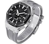 SRDRK Boîtier de montre en acier inoxydable Gen 5 + kit de modification de bracelet en caoutchouc fluorescent, pour montre GA2100/2110 GM2100, kit de conversion de lunette, pour hommes et femmes