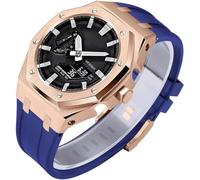 SRDRK Boîtier de montre en acier inoxydable Gen 5 + kit de modification de bracelet en caoutchouc fluorescent, pour montre GA2100/2110 GM2100, kit de conversion de lunette, pour hommes et femmes