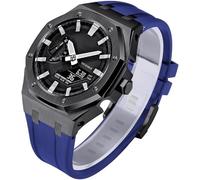 SRDRK Boîtier de montre en acier inoxydable Gen 5 + kit de modification de bracelet en caoutchouc fluorescent, pour montre GA2100/2110 GM2100, kit de conversion de lunette, pour hommes et femmes