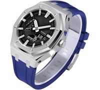 SRDRK Boîtier de montre en acier inoxydable Gen 5 + kit de modification de bracelet en caoutchouc fluorescent, pour montre GA2100/2110 GM2100, kit de conversion de lunette, pour hommes et femmes