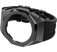SRDRK Boîtier en acier inoxydable Fluororubber Bracelet compatible avec GA2100 GA2110 Mod Kit Boîtier en métal Bracelet en caoutchouc Accessoires de montre de rechange, taille unique