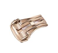 SRDRK Boucle de déploiement pour bracelets de montre Omega, fermoir pliant, ceinture Logon 16mm 18mm 20mm, accessoires de bracelet en cuir argent or Rose(Rose gold,16mm)