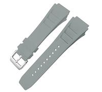 SRDRK Bracelet de montre en caoutchouc 20mm 25mm pour Richard Spring Bar Silicone Mille Sport Bracelet de montre Bracelet étanche souple(Gray pin buckle)