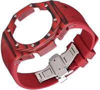 SRDRK Mod Kit de bracelet en fibre de carbone pour Ga2100 3ème génération modifié pour homme avec boucle papillon en métal et bracelet en caoutchouc pour Ga2110 Accessoires de rechange, Ga2110