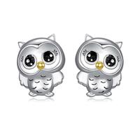 Sreadx Eule Ohrringe S925 Sterling Silver Eule Ohrstecker Tiere Ohrringe Schmuck Geschenke für Frauen Teenager Mädchen
