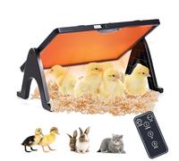 Sreinar Chauffage intelligent pour poulailler avec télécommande, capteur de température adaptatif intégré, température réglable, panneaux chauffants avec minuterie et éclairage, panneaux de couveuse