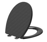 SREWOHS PRO Abattant de toilette robuste universel en forme de O à fermeture douce avec libération rapide et charnières réglables, blanc