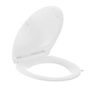 SREWOHS PRO Abattant WC avec Frein de Chute, Cuvette Toilette Universel Form O, Lunette WC avec Fermeture lente avec charnières, Lunette Toilette Blanche, Facile à Nettoyer, 44,6 x 37,2 CM