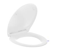 SREWOHS PRO Abattant WC Form O, Cuvette Toilette avec Frein de Chute, Lunette WC avec Fermeture en Douceur avec Charnières, Lunette Toilette Blanche, Toilet Seat Softclose, 44,6 x 37,2 CM