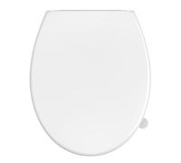 SREWOHS PRO Abattant WC Form O, Cuvette Toilette avec Frein de Chute, Siège de Toilette Duroplast avec Fermeture en Douceur avec Charnières, Lunette Toilette Softclose, Blanche