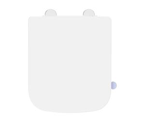 SREWOHS PRO Abattant WC Forme carrée (COURT), Cuvette Toilette avec Frein de Chute, Lunette WC Blanche, Siège de Toilette universel, testée jusqu'à 150kg, Gabarit d'installation Inclus,42,3 x 36,1CM