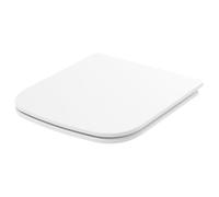 SREWOHS PRO Abattant WC Forme carrée, Cuvette Toilette avec Frein de Chute, Lunette WC Blanche, siège de toilette universel, testée jusqu'à 150kg, Gabarit d'installation Inclus, 42,3 x 36,1CM