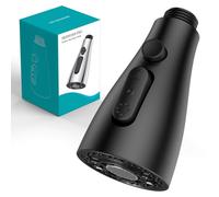 SREWOHS PRO Tête de pulvérisateur de robinet de cuisine extractible, pièce de rechange, buse de rechange pour pulvérisateur d'évier extractible à 4 fonctions, nickel brossé (Noir)