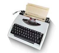 SRFTT Machine à écrire Manuelle Portable Traditionnelle, Machine à écrire rétro Classique Vintage pour écrivains, Machine à écrire Durable nostalgique Classique Word P