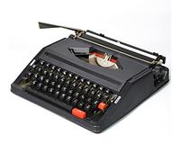 SRFTT Machine à écrire Vintage, Machine à écrire Manuelle Traditionnelle, Portable et Facile à Utiliser pour la Prise de Notes, Les Lettres, Les mémoires, Noir