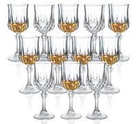 Srgeilzati Cordial Lot de 12 verres à liqueur en cristal avec tige, sherry, 50 ml