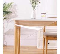 SRHIMEOS Nappe Plastique Imperméable Transparente 120x120cm, Protection De Table en Vinyle Transparent, Film De Table Rectangulaire, Nappes en PVC Épaisse 1.5mm, Facile À Nettoyer Et À Essuyer