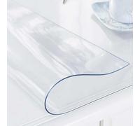 SRHIMEOS Nappe Transparente Épaisse 0.3cm 70x120cm, Film De Table Transparent en Plastique, Protection De Table Rectangulaire pour Table À Manger, Nappes Anti Tache Imperméable