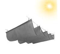 SRHIMEOS Toile d'Ombre Rétractable pour Pergola - Canopée en HDPE avec Kit de Fixation 3x11m/9.8x36.1ft, Filet d'Ombre en U 95% Anti-UV pour Jardin, Terrasse et Espaces Extérieurs