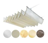 SRHIMEOS Voiles d'ombrage ondulées rétractables, Couverture d'ombrage de pergola rétractable, Voile d'ombrage ondulée avec quincaillerie, Pare-Soleil (2.6x18m/8.5x59.1ft)