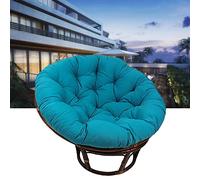 SRHWBF Coussin Papasan Coussins de Chaise Ronde Papasan Coussin de Balançoire Imperméable Coussin de Chaise de Papasan Coussins de Chaise de Siège D'extérieur (Navy Blue Ø140cm/55.1 in)