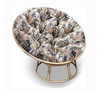 SRHWBF Papasan Coussin Rond Fauteuil Rotin Swing Coussin avec Sangles De Positionnement Épaissir Douillet Coussin (sans Chaise) (Q7 Ø120cm/47.2 in)