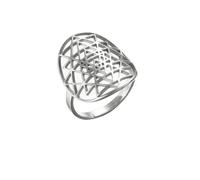 Sri Yantra Méditation Bague Femmes En Acier Inoxydable Couleur Or Géométrique Réglable Doigt Anneaux Bijoux Cadeau