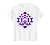 Sri Yantra Sacred Geometry Purple Blue Smoke Shapes Mania T-Shirt