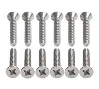 SRIAOO Lot de 12 vis en acier inoxydable pour skimmer compatibles avec Aquador 1084 71084 compatible avec Hayward SP1089 SPX1084L vis à tête plate de 3,2 cm