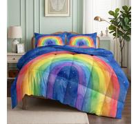 Srigzcaly Couette Imprimée 4 Saisons 200x220cm Conte Fées Féerique | Couette sans Housse Lavable pour lit 2 Personnes - Douce Respirante Arc-En-Ciel Ciel Étoilé Couverture Quilting
