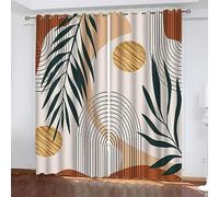 Srigzcaly Rideaux Occultants Style Nordique Abstrait Thermique Isolant Anti Froid - Rideau Occultant avec Oeillets Sonore pour Chambre et Salon, 2 Panneaux 91.5 x 214 cm(LxH)