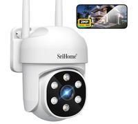 SRIHOME 1080P WiFi Surveillance PTZ caméra IP détection humanoïde et Suivi de Mouvement Vision Nocturne IP66 imperméable à l’Eau (1 Paquet d’unités)