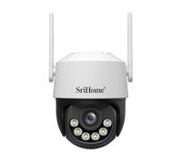 SRIHOME 8MP 2.4/5GHz PTZ caméra de Surveillance WiFi extérieure 3X électronique Zoom Suivi Automatique détection Humaine Audio Vision Nocturne bidirectionnelle
