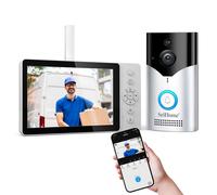 Srihome SH écran 4MP 1440p sans fil WIFI sonnette 120 degrés grand Angle vidéo porte téléphone visuelle porte visionneuse caméra - Type with screen