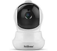 Srihome Sh020, Caméra De Sécurité Sans Fil 1080P Hd Ip Caméra Wifi Infrarouge Vision Nocturne, Audio Bidirectionnel, Blanc