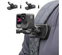 SRIKEKL Lot de 2 Supports de Fixation Rapide pour Sangle de Sac à Dos, Support de Serrage pour Sac à Dos Rotatif à 360°, Compatible avec Gopro Hero 12/11/10/9/8 Black, Session, DJI Osmo Action et la