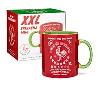 Sriracha2Go - Sriracha Chili Tasse en céramique rouge et vert sauce piquante, XXL, 958 ml