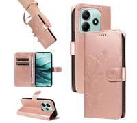 SRISHP Coque pour Redmi Note 14 5G / Xiaomi Poco M7 Pro 5G, Housse Etui Portefeuille Cuir PU, Magnétique Étui de Protection Compatible avec Note 14 5G / Xiaomi Poco M7 Pro 5G, Or Rose